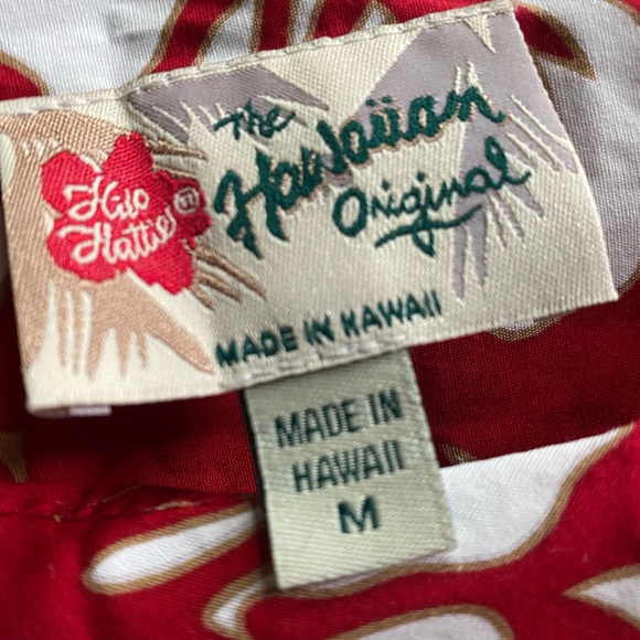 Hawaiian Original Made In Hawaii Red Floral Tiki Dress Size M - Picture 8 of 8